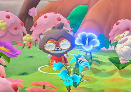 Indigo Hibiscus Glow Flower