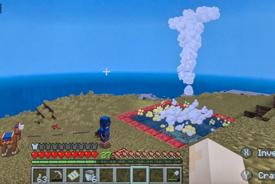 Geyser With Visitors